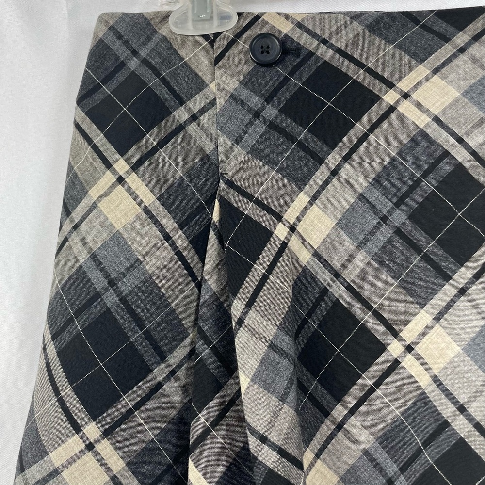 Y2K Express Plaid Skirt Gray 4 Prep Academia Schoolgirl Grunge Mini - Picture 6 of 16
